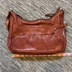Born 100% Leather Handbag Cognac Color Purse